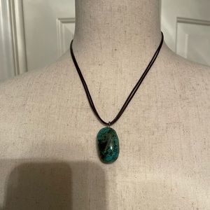 Tourquise nugget drop necklace